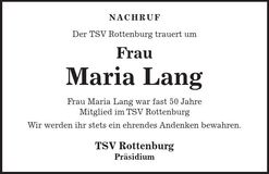Traueranzeige Renate Obermeier