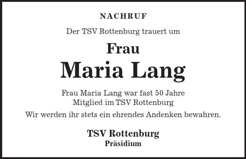 Traueranzeige Renate Obermeier