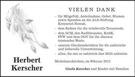 Traueranzeige Herbert Kerscher