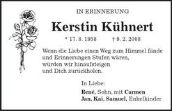 Traueranzeige Kerstin Kühnert