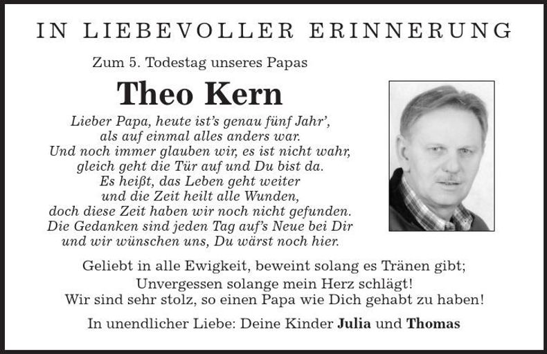Traueranzeige Theo Kern