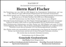 Traueranzeige Karl Fischer