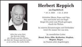 Traueranzeige Herbert Reppich