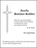 Traueranzeige Josefa Rottner-Kohler
