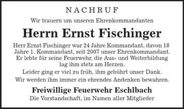 Traueranzeige Ernst Fischinger