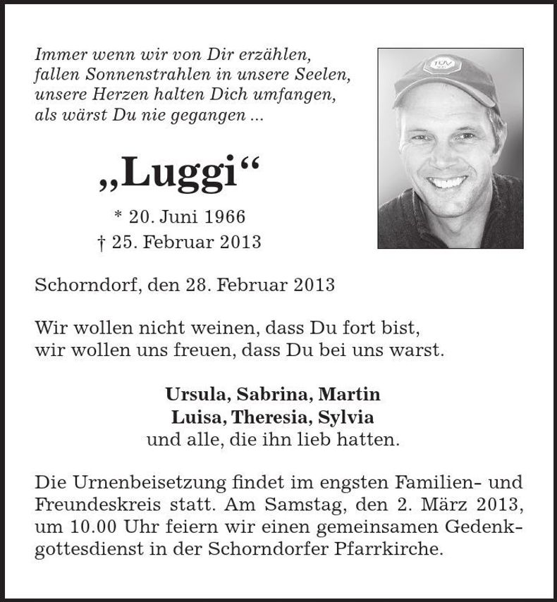 Traueranzeige Lucky 