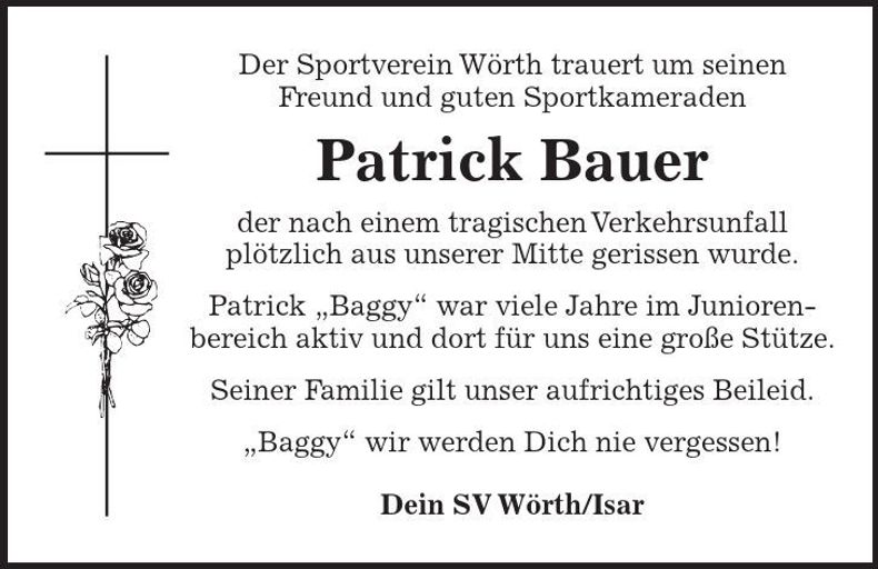 Traueranzeige Patrick Bauer