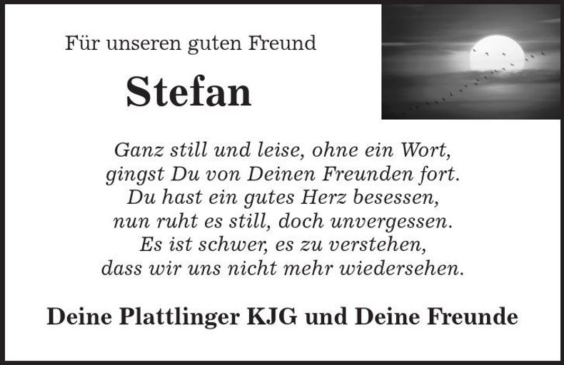 Traueranzeige Stefan Hauser