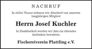 Traueranzeige Josef Kuchler