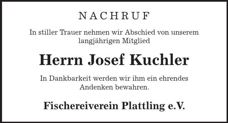 Traueranzeige Josef Kuchler
