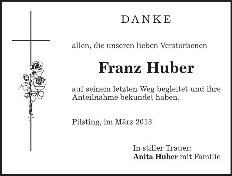 Traueranzeige Anita Huber