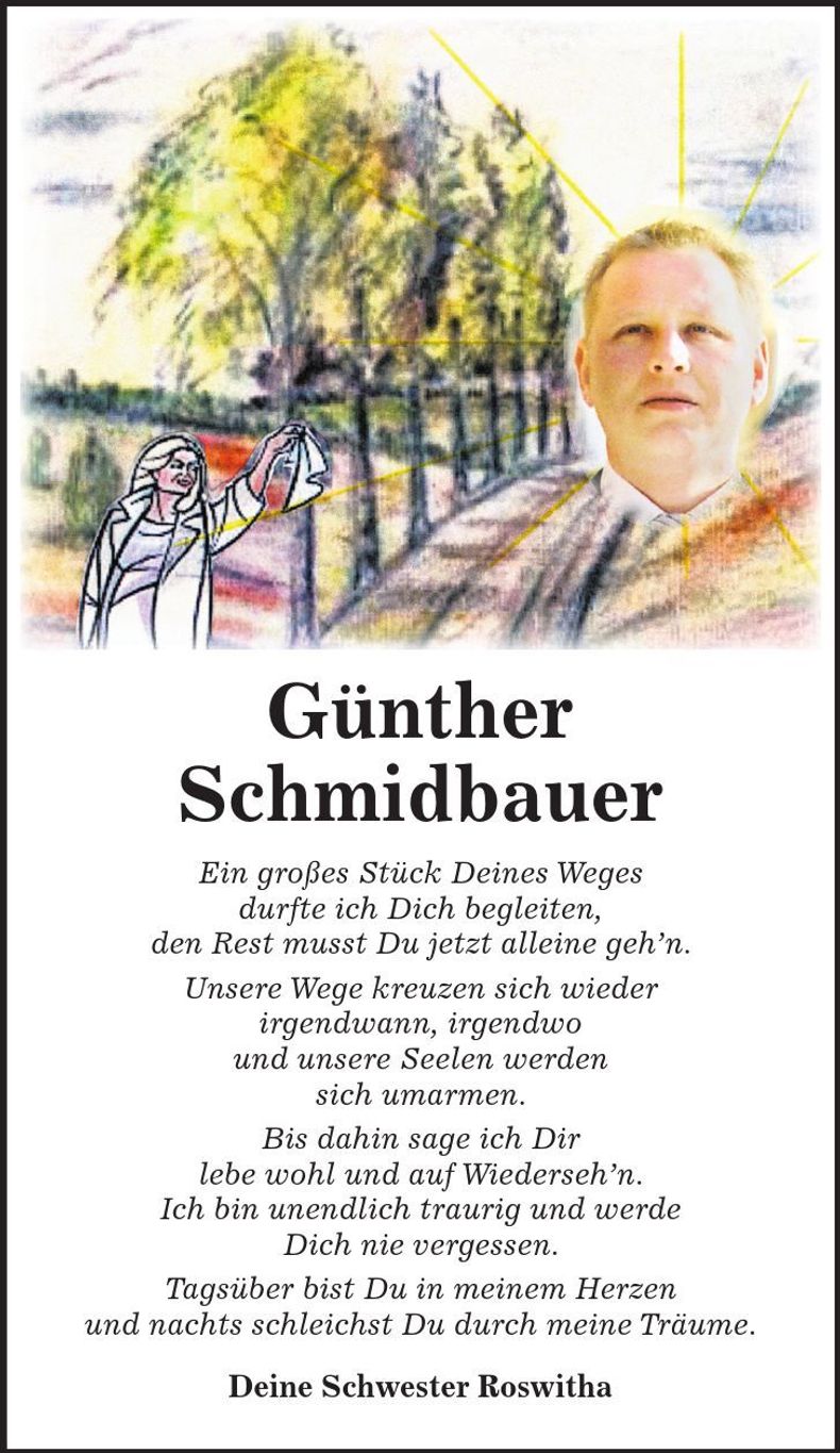 Traueranzeige Günther Schmidbauer