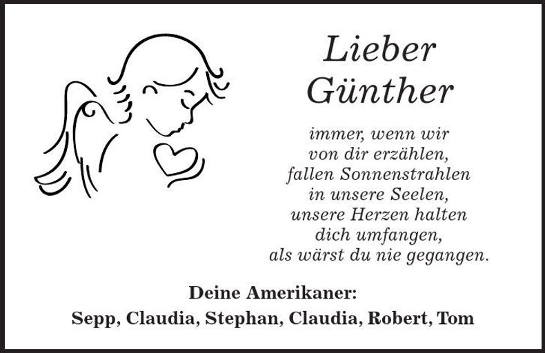 Traueranzeige Günther Schmidbauer