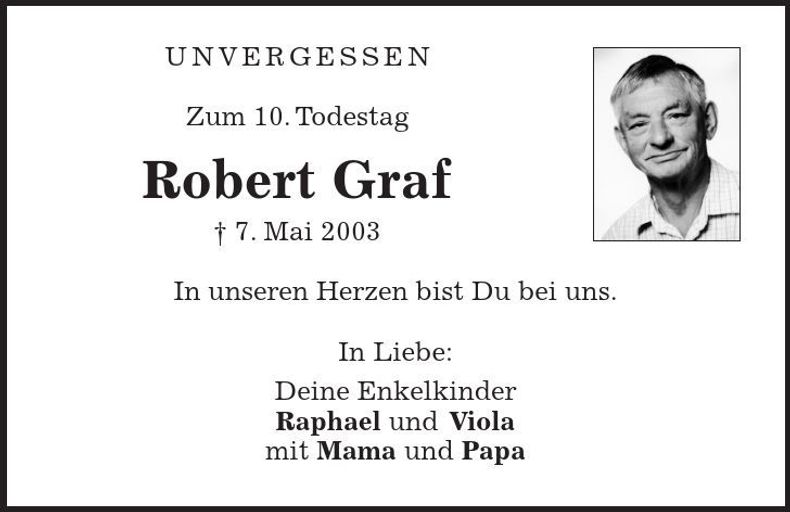 Traueranzeige Robert Graf