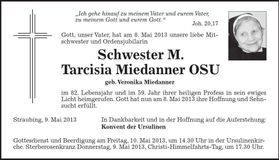 Traueranzeige Barbara Hinsken