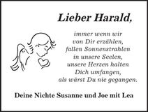 Traueranzeige Harald 