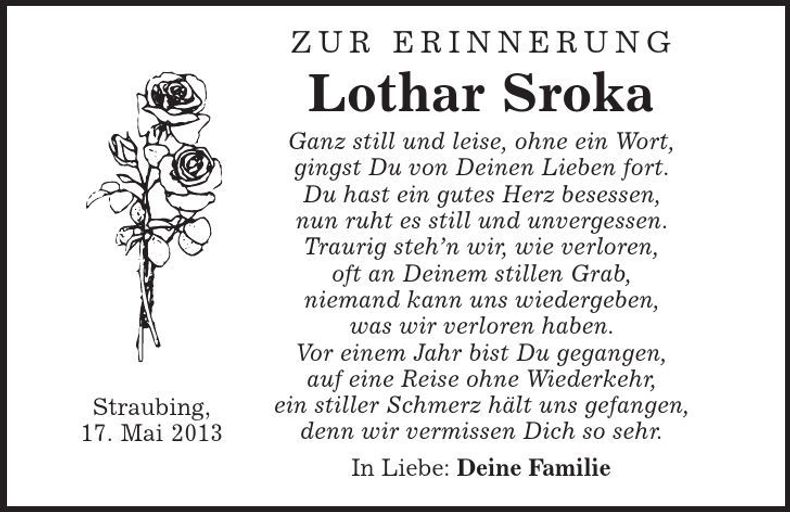 Traueranzeige Lothar Sroka