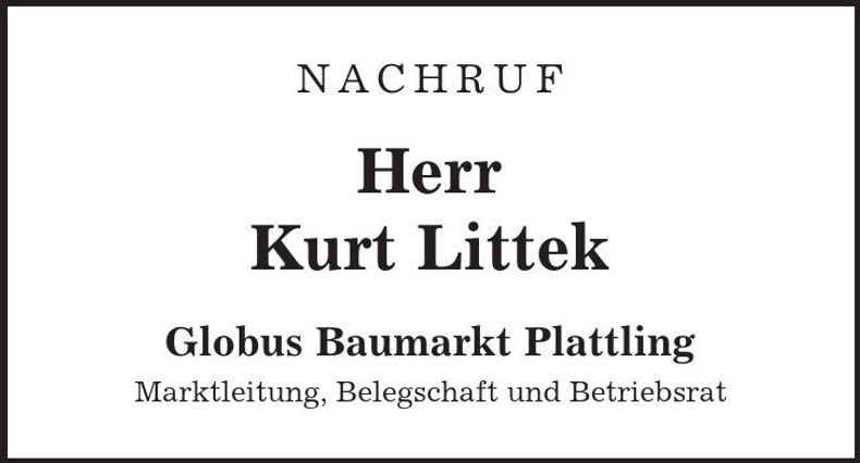 Traueranzeige Kurt Littek