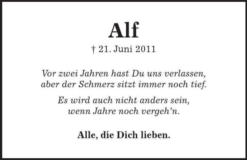Traueranzeige Alf 