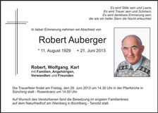 Traueranzeige Robert Auberger