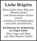 Traueranzeige Brigitte 
