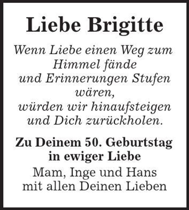 Traueranzeige Brigitte 