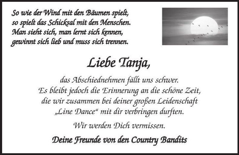 Traueranzeige Tanja Solleder