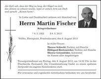Traueranzeige Martin Fischer