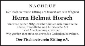 Traueranzeige Helmut Horsch