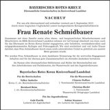 Traueranzeige Renate Schmidbauer