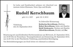 Traueranzeige Rudolf Kerschbaum