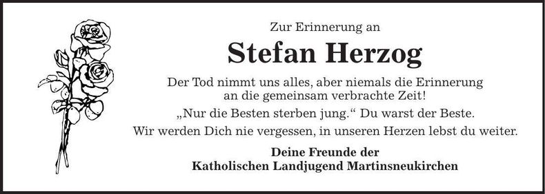 Traueranzeige Stefan Herzog