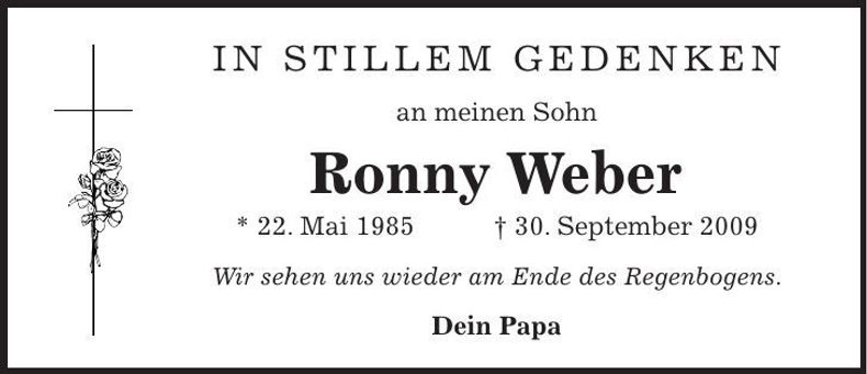Traueranzeige Ronny Weber