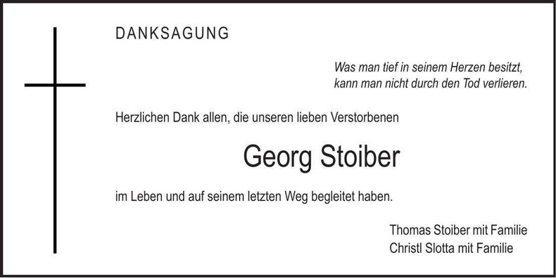 Traueranzeige Georg Stoiber