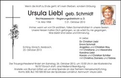 Traueranzeige Ursula Liebl