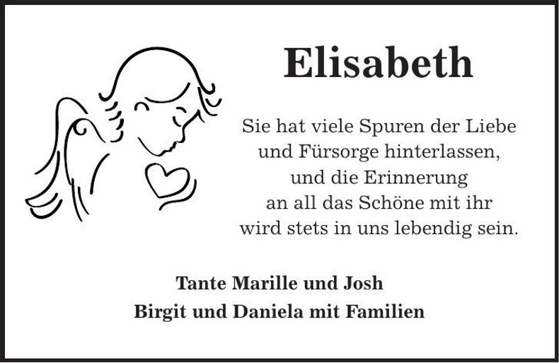 Traueranzeige Elisabeth Eckleder