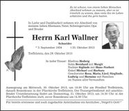 Traueranzeige Karl Wallner