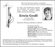 Traueranzeige Erwin Graßl