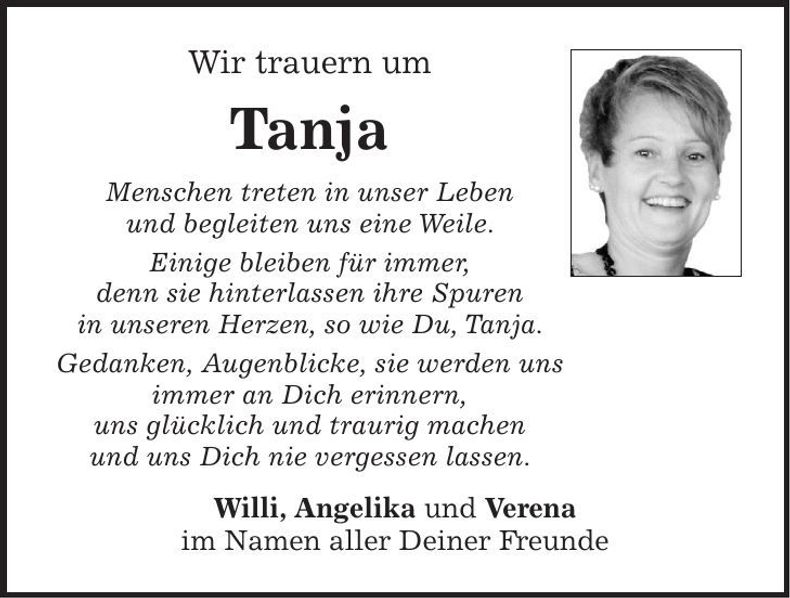 Traueranzeige Tanja Rampf