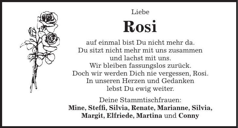 Traueranzeige Rosemarie Himmering