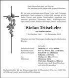 Traueranzeige Stefan Tritscheler