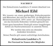 Traueranzeige Michael Eibl