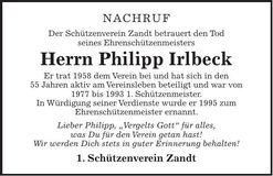 Traueranzeige Walter Dorner