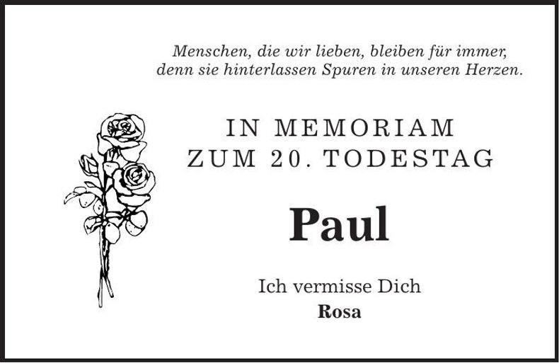 Traueranzeige Paul 