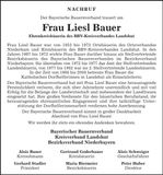 Traueranzeige Liesl Bauer
