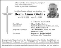 Traueranzeige Linus Görlitz
