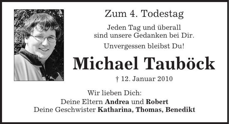 Traueranzeige Michael Tauböck