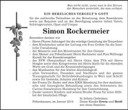 Traueranzeige Simon Rockermeier