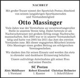 Traueranzeige Otto Massinger