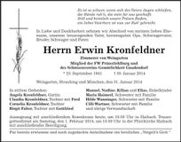 Traueranzeige Erwin Kronfeldner